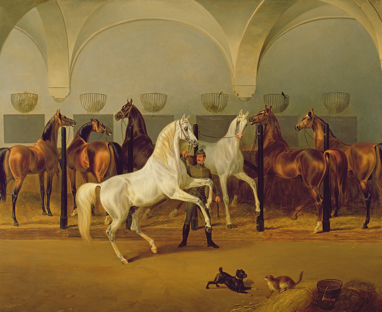 الاسطبلات في بابولنا 1849 بواسطة أوتو ستوتز
