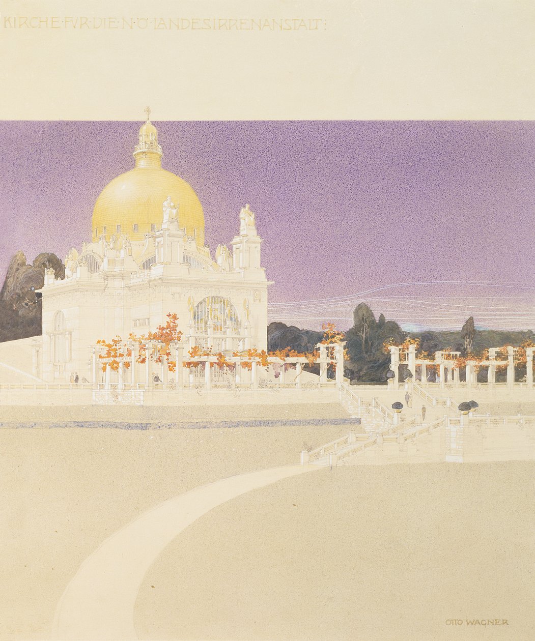 سانت ليوبولد ، كنيسة اللجوء Steinhof (Kirche Am Steinhof) ، 1902-07 (انظر أيضًا 77327) بواسطة أوتو واجنر