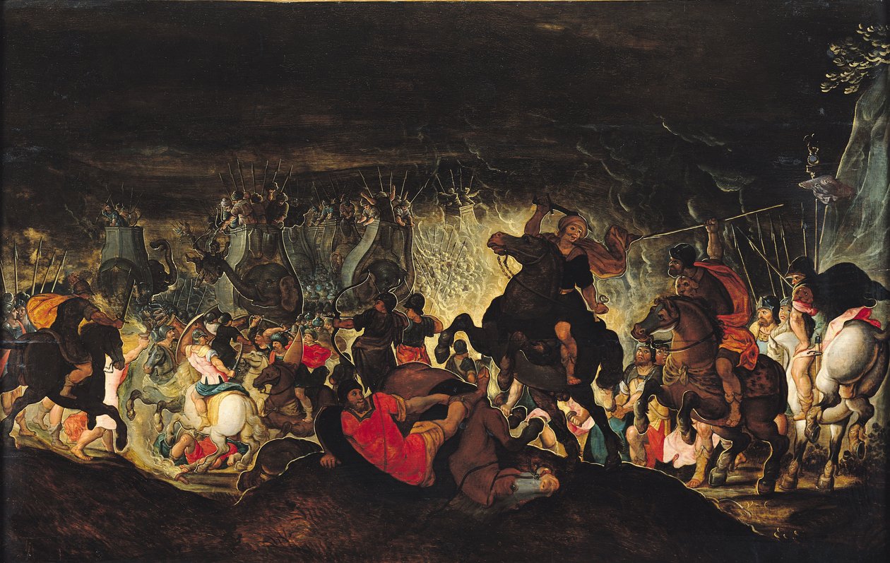 معركة زاما ، 202 قبل الميلاد ، c.1585-90 بواسطة أوتو فان فين