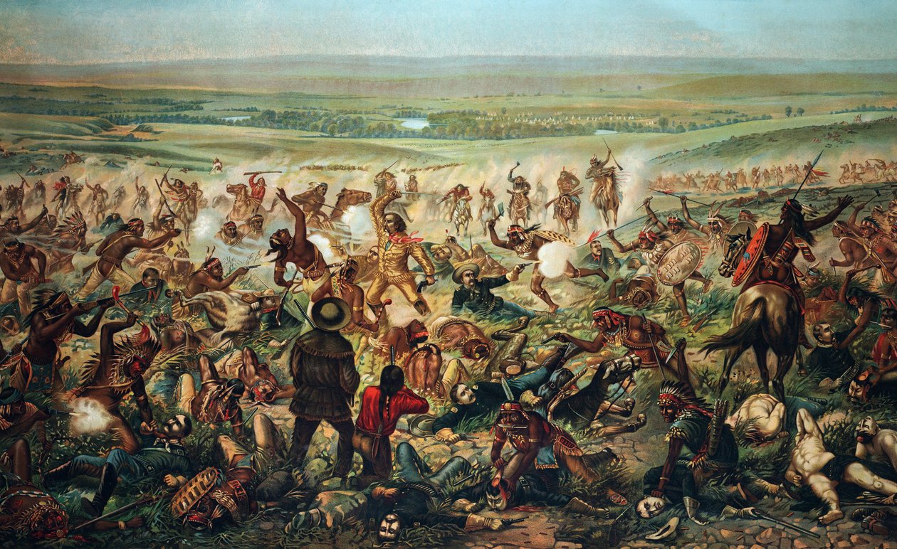 موقف الكاستر الأخير. حرب سيوكس الكبرى عام 1876. بواسطة أوتو بيكر