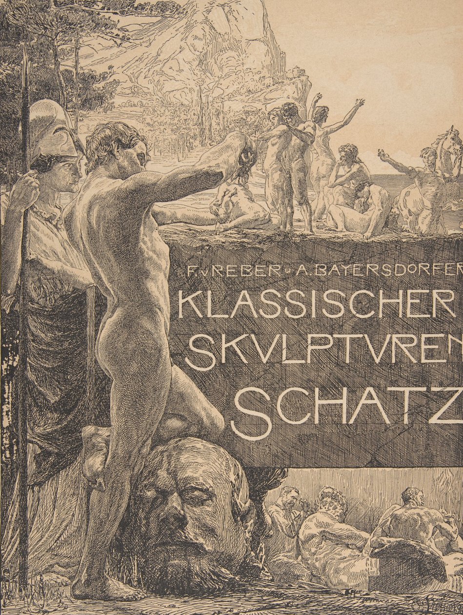 تصميم غلاف "Klassischer Skulpturenschatz" ، أواخر القرن التاسع عشر ، أواخر القرن التاسع عشر. بواسطة أوتو غرينر
