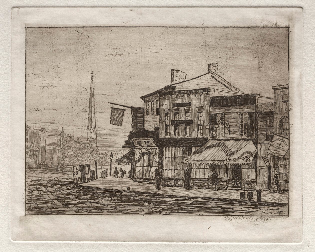 كليفلاند ، شارع وودلاند وشارع إيجل ، 1878. بواسطة أوتو هـ