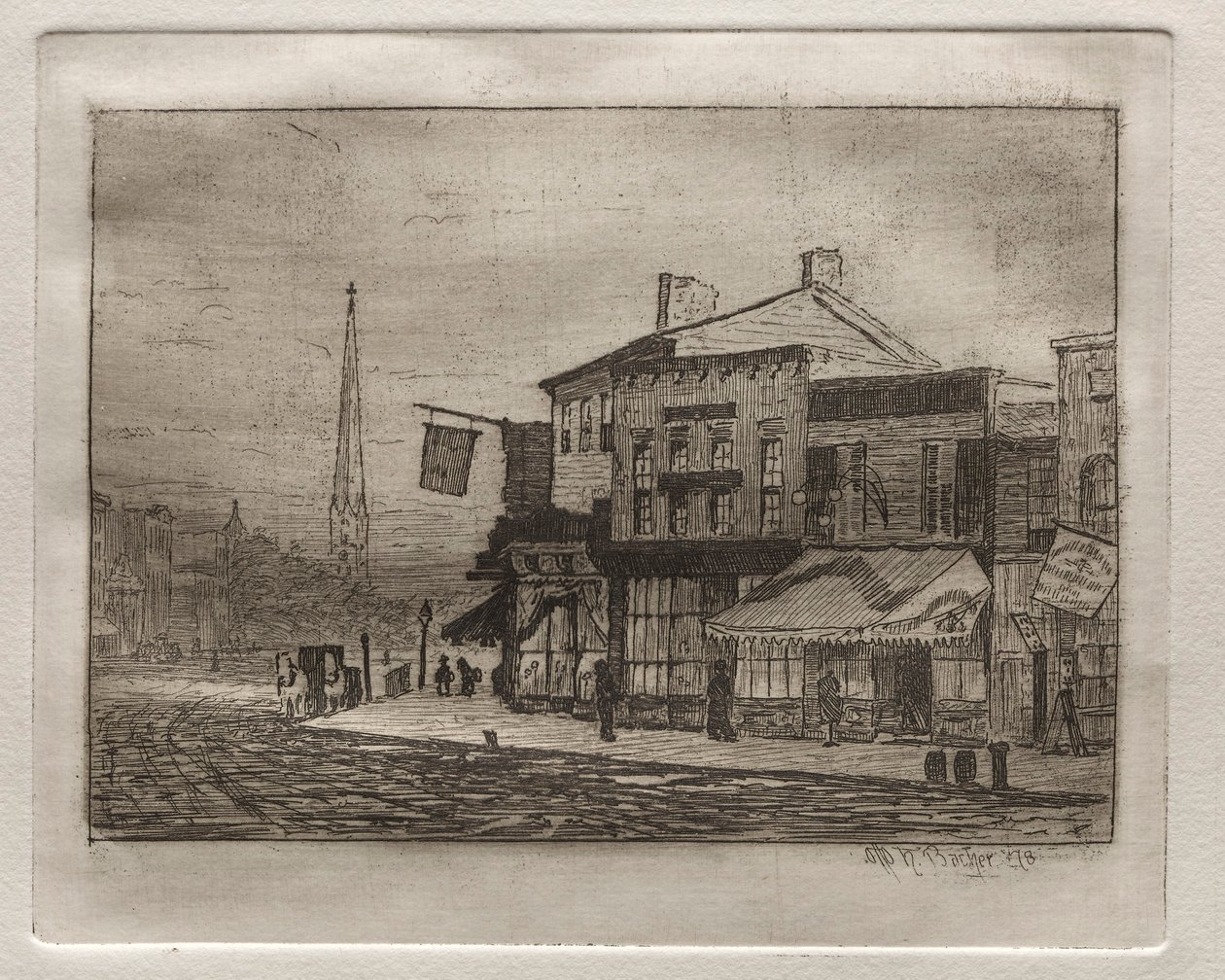 شارع النسر وشارع وودلاند ، 1878. بواسطة أوتو هـ