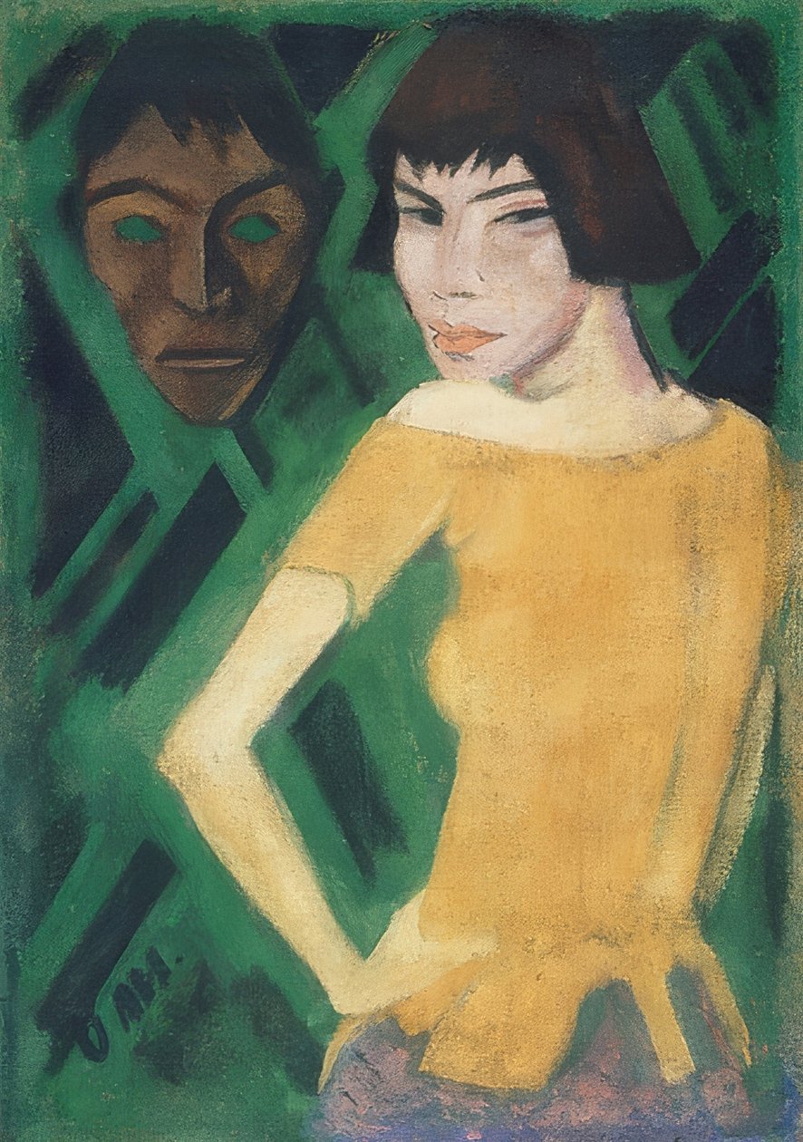 Maschka مع قناع. 1919-21 بواسطة أوتو مولر