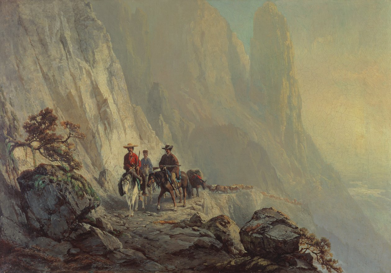 على طول حافة الجبل ، 1870 بواسطة أوتو سومر