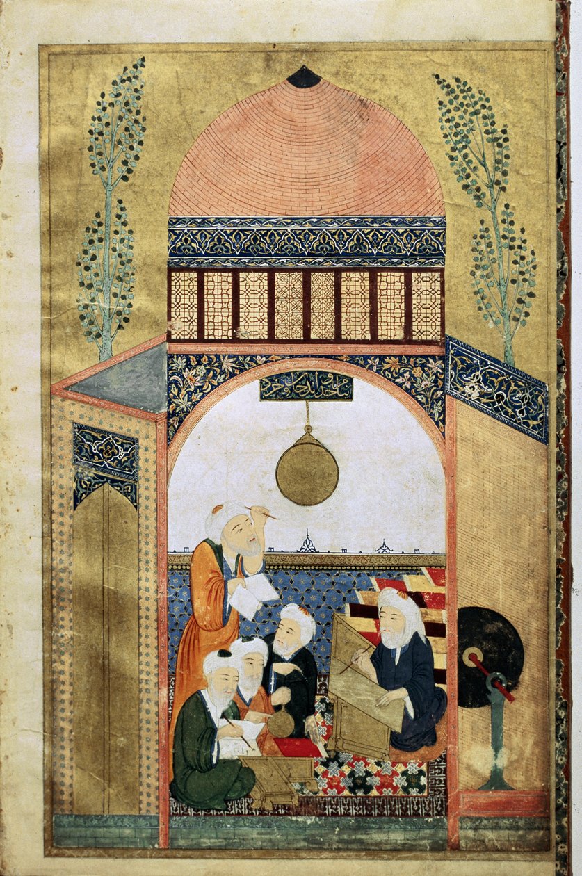 محاضرة في علم الفلك ، أربعة علماء مع سيدهم ، ج 1418 بواسطة المدرسة العثمانية