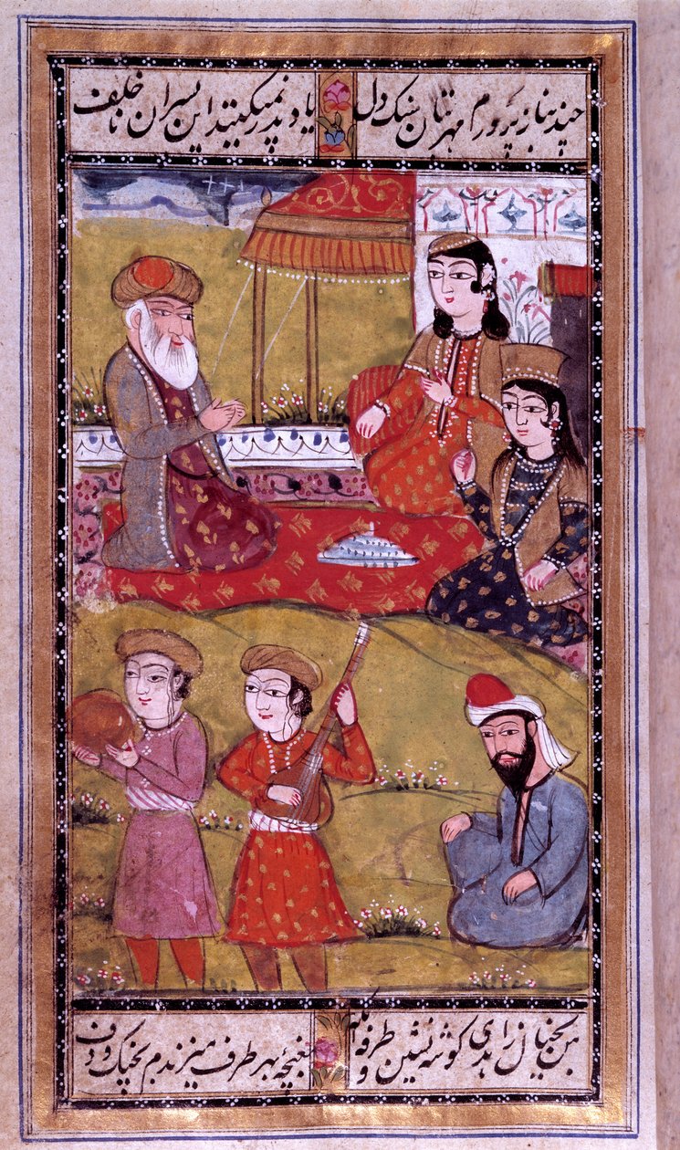 Ottoman art: the taste of princesses. Turkish manuscript page. 16th century. Private collection بواسطة المدرسة العثمانية