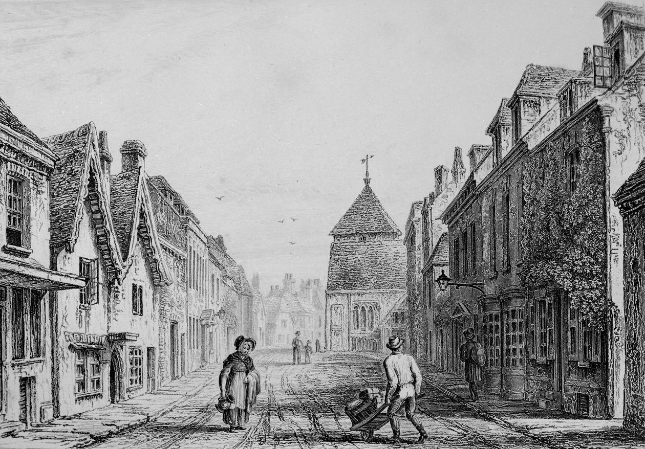 Cheesehill Street Winchester ، حوالي 1830 (نقش) بواسطة أوين براون كارتر