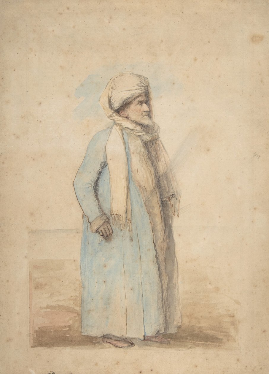 الرجل الملتحي بالزي الشرقي ، كاليفورنيا. 1780. بواسطة أوزياس همفري