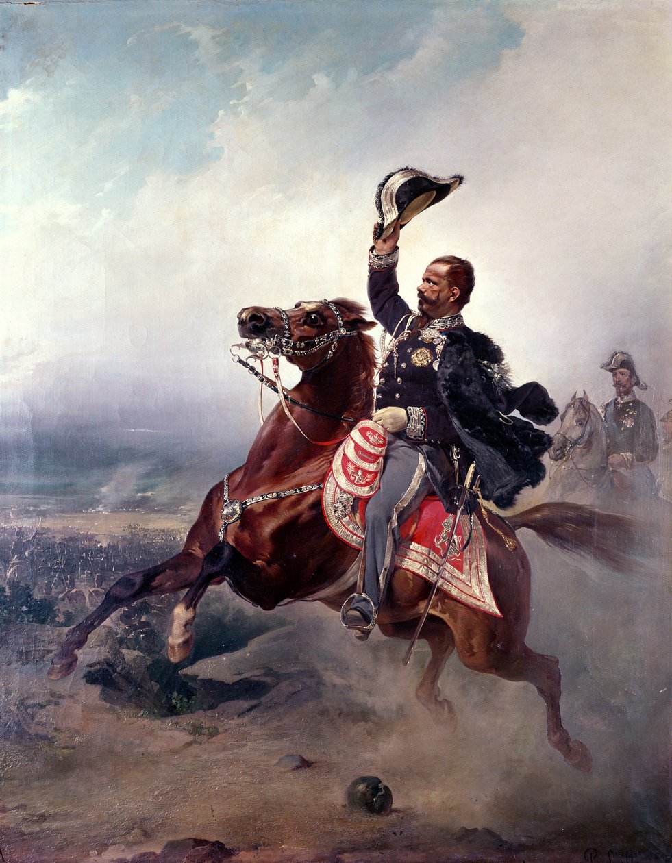 صورة لفيكتور عمانويل الثاني (1820-1878) ملك سردينيا وإيطاليا بواسطة P. ليتا