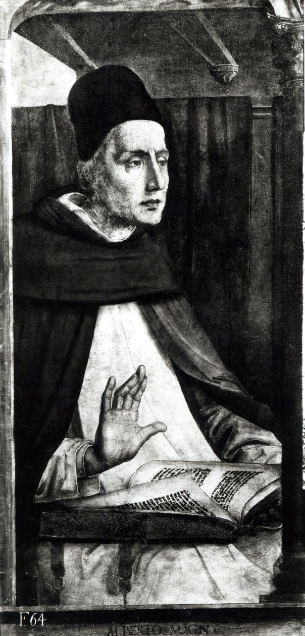 صورة القديس ألبرتوس ماغنوس (c.1206-80) ج 1475 د بواسطة P. Joos van Gent و Berruguete