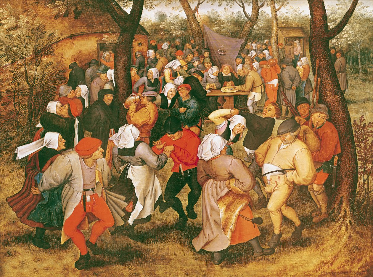 رقصة الزفاف ، 1607 بواسطة بيتر بروغل الأصغر