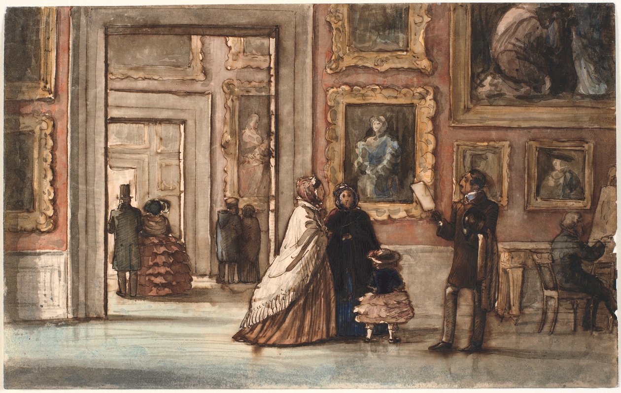 الداخلية مع الزوار في Palazzo Pitti في فلورنسا بواسطة PC Skovgaard