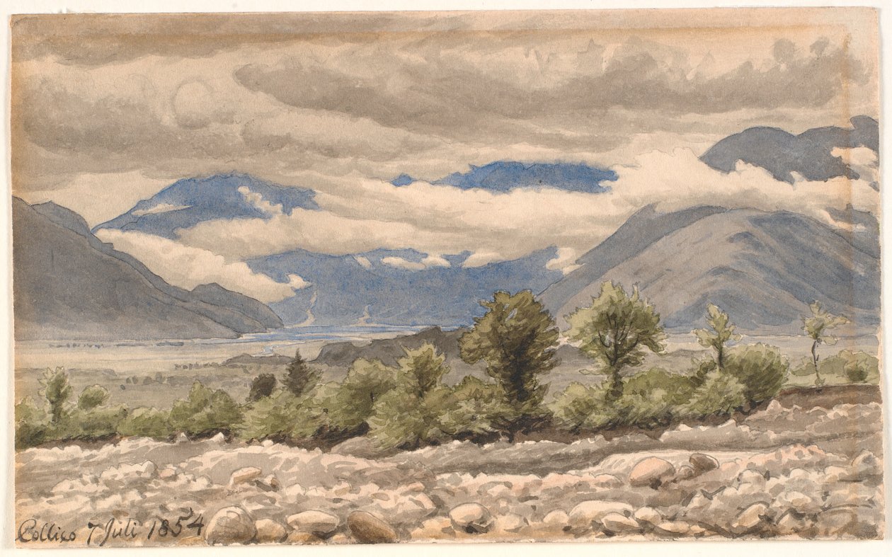المناظر الطبيعية الجبلية الإيطالية في طقس غائم بواسطة PC Skovgaard