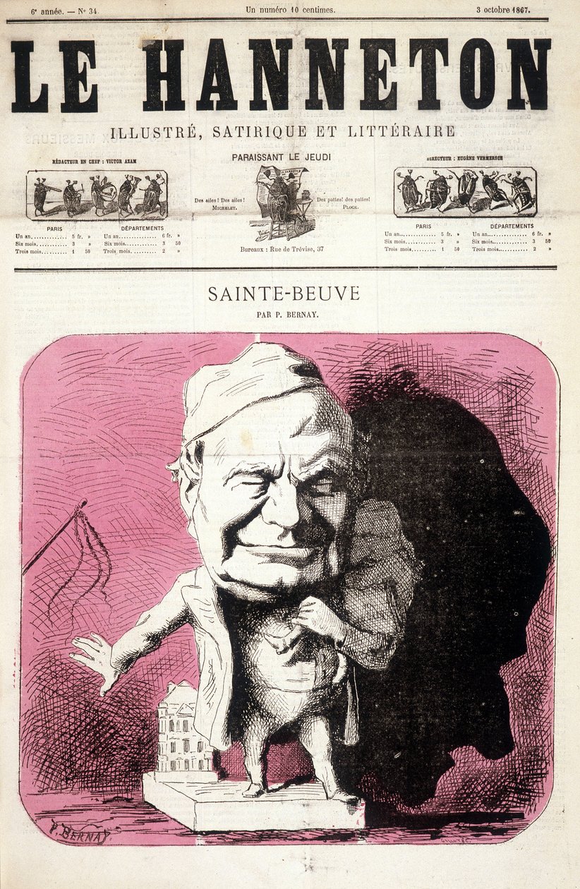 Sainte - Beuve (Sainte-Beuve) - بقلم بيرناي ، في "" Le Hanneton "" "du 03/10/1867 بواسطة بيرناي