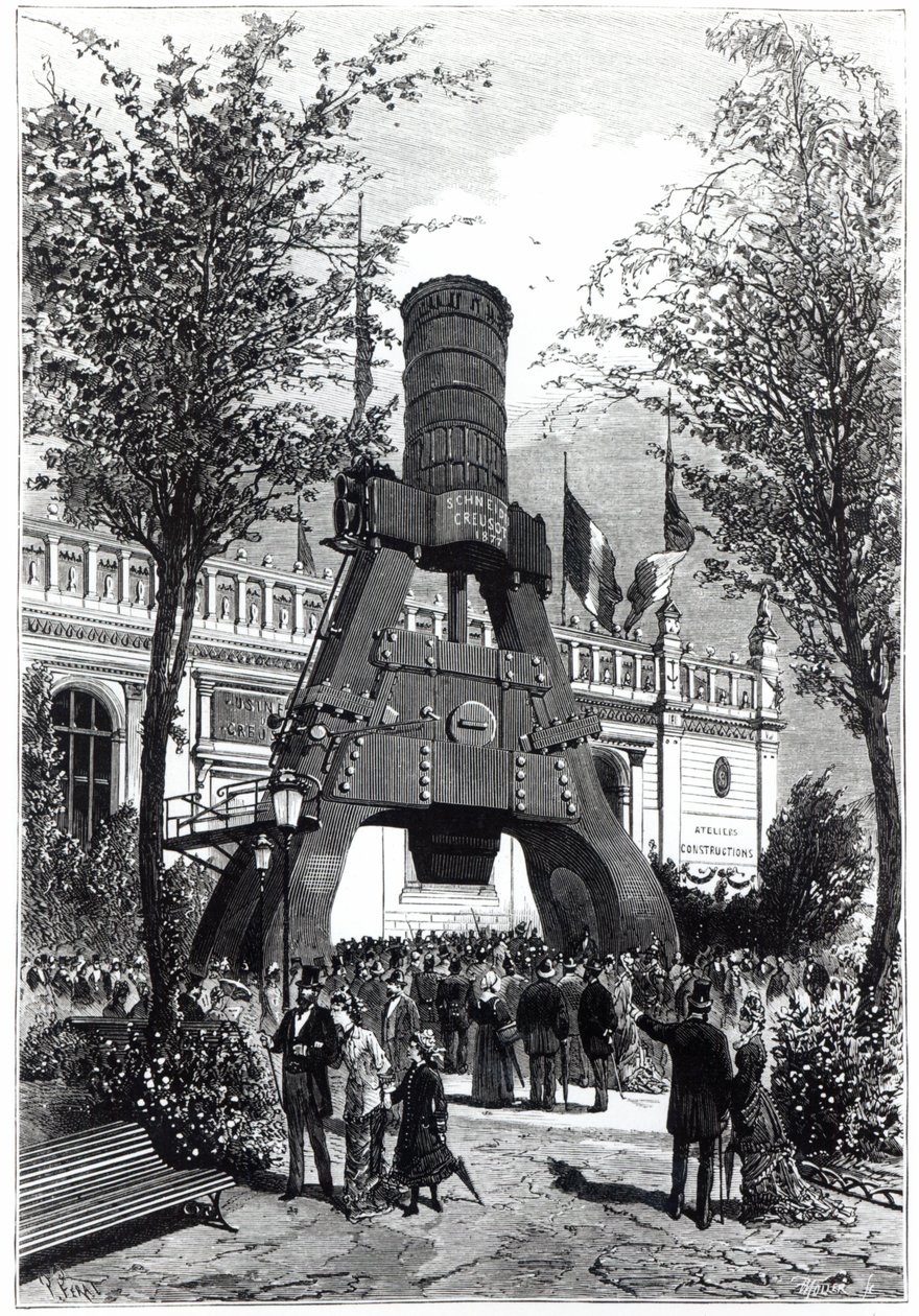 المعرض العالمي في باريس عام 1878: مطرقة Le Creusot Power في Champs-de-Mars ، 1878 بواسطة فرات