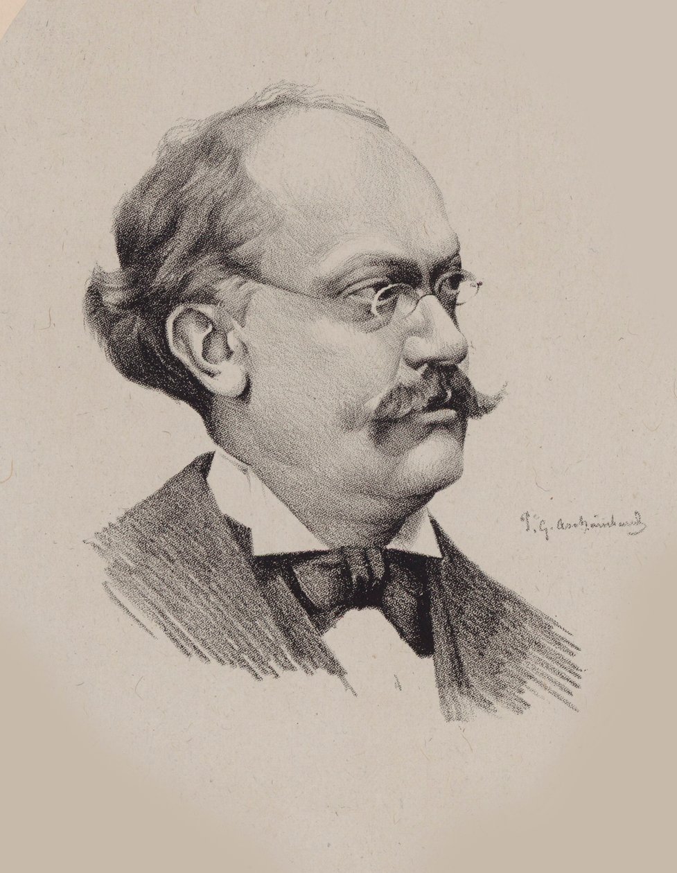 بورتريه الملحن تشارلز ليكوك 1832-1918. بواسطة PG Archainbaud