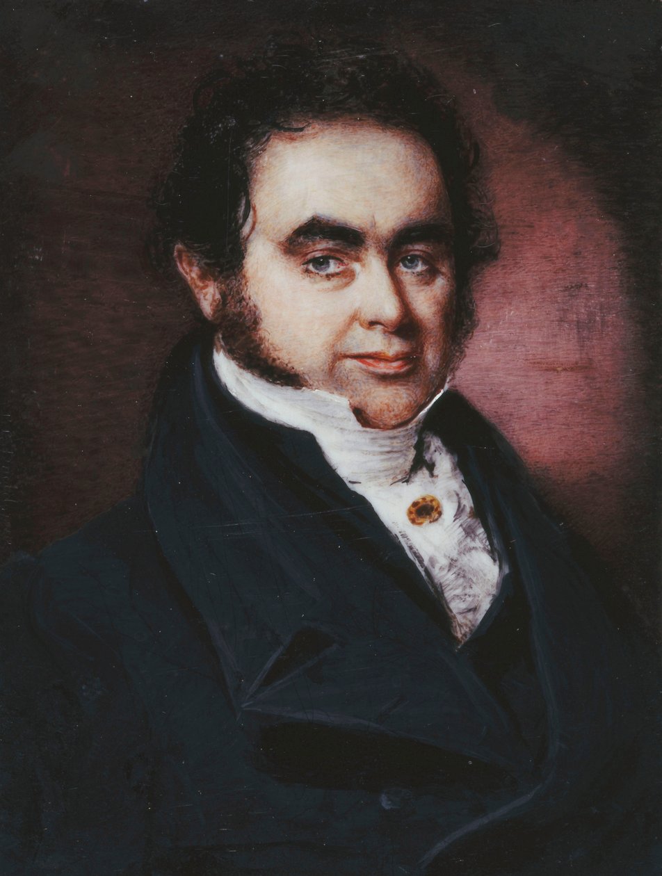 صورة الملاح ، جيمس ويندل (1787-1834) ، طول تمثال نصفي ، في معطف أزرق ومخزون أبيض بواسطة PG Dodd