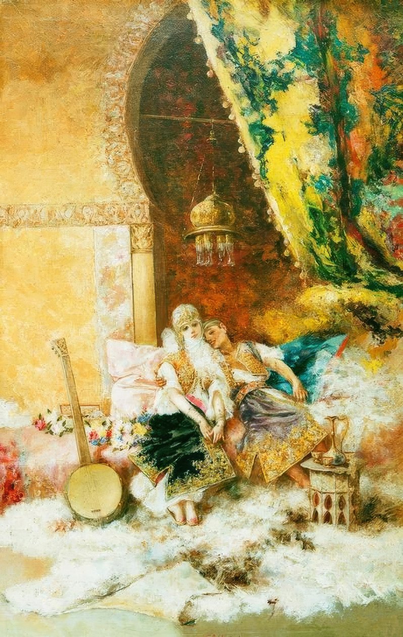 مشهد القصر مع السيدات الحريم بواسطة بابلو ساليناس