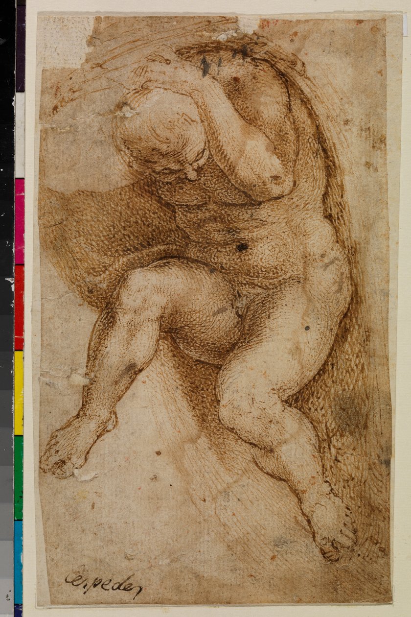 شخصية عارية من الذكور (بعد دينونة مايكل أنجلو الأخيرة) بواسطة بابلو دي (attr.to) سيسبيديس