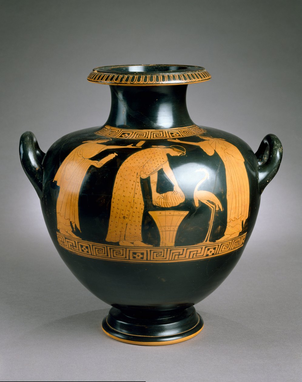 العلية اليونانية الشكل الأحمر Hydria ، 470-60 قبل الميلاد (سيراميك) بواسطة رسام Yale Oinochoe رسام Yale Oinochoe