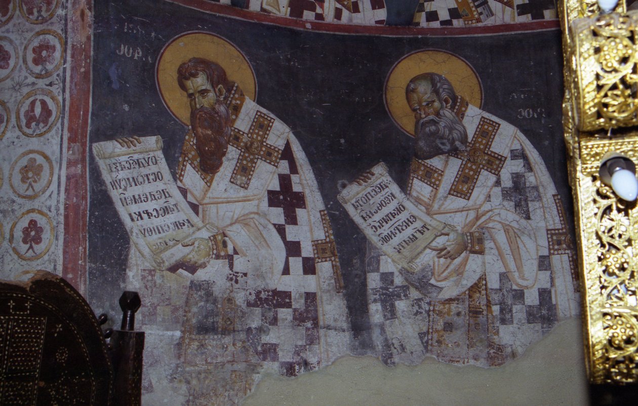 الرسوم الجدارية في كنيسة Theotokos بواسطة الرسامين مايكل افتيشيوس