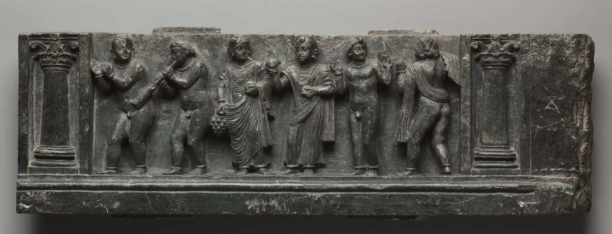 الإغاثة Bacchanalian ، باكستان ، Gandhara ، منطقة بونر ، أوائل فترة كوشان (1-320 م) (الشست) بواسطة المدرسة الباكستانية