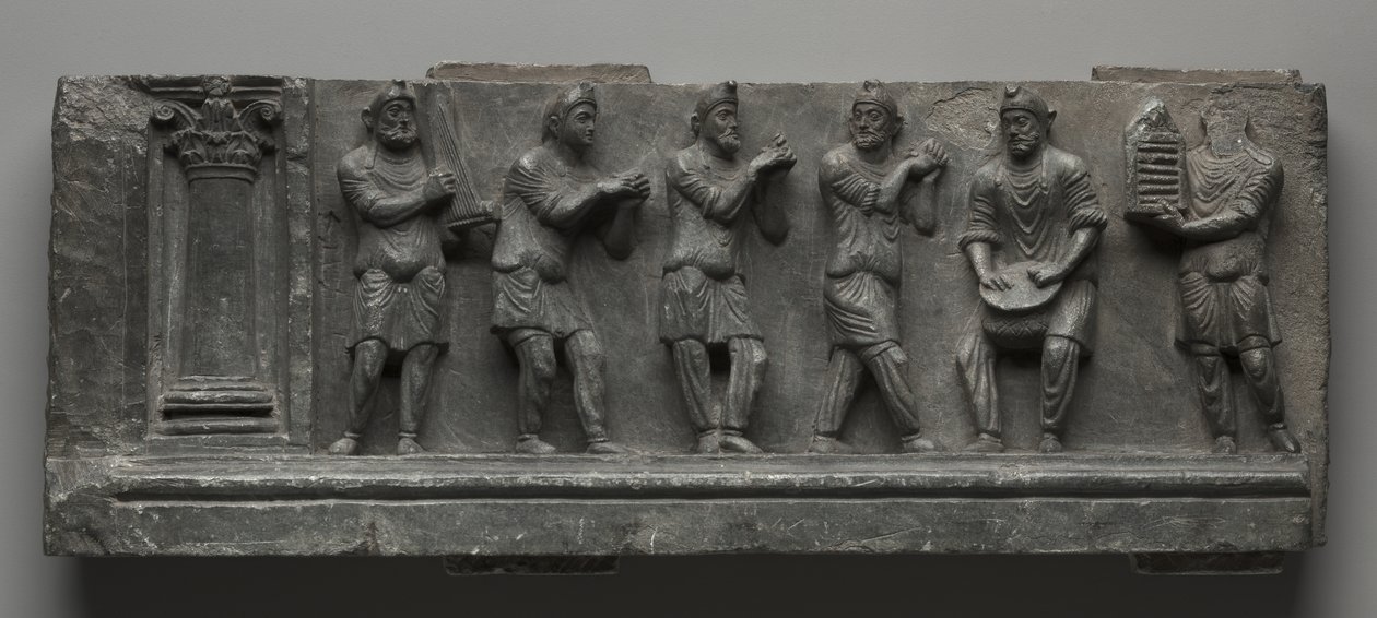 الإغاثة Bacchanalian ، باكستان ، Gandhara ، منطقة بونر ، أوائل فترة كوشان (1-320 م) (الشست) بواسطة المدرسة الباكستانية