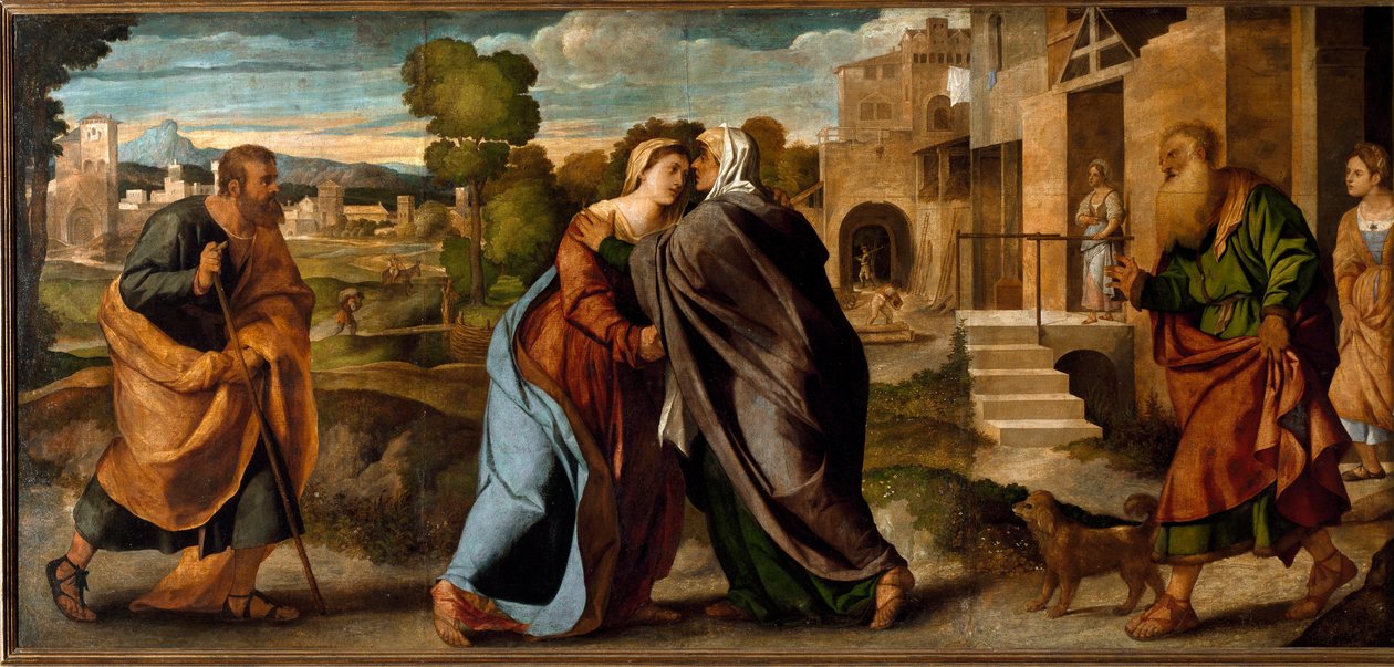 الزيارة (زيت على قماش ، 1520-1522) بواسطة بالما إل جيوفان