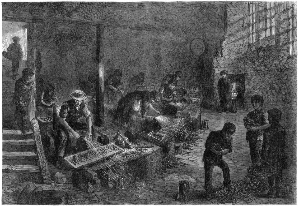 بدن المطاحن الشوكية ، مصنع شيفيلد للصلب ، 1866. بواسطة بالمر