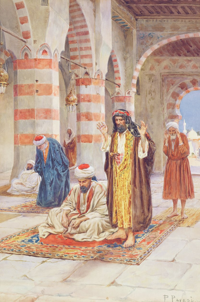 ساعة الصلاة (مرحاض فوق آثار قلم رصاص على ورق) بواسطة باولينو بافسي