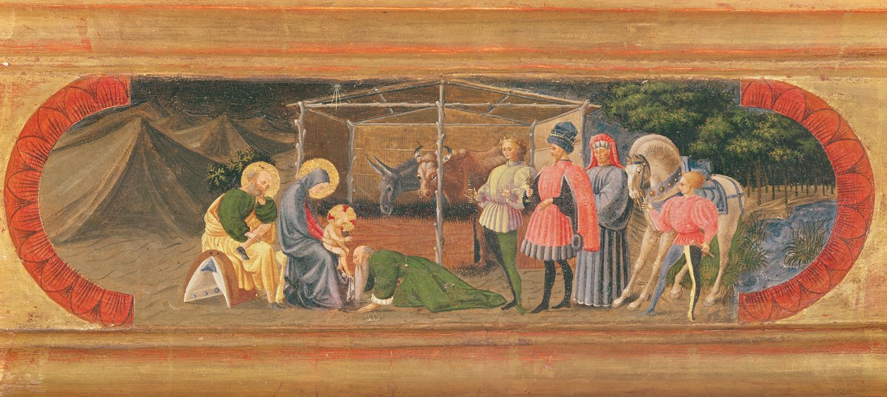 ال Quarata Predella الذي يصور عشق المجوس ، 1435-1440 (درجة الحرارة على اللوحة) بواسطة باولو أوشيلو
