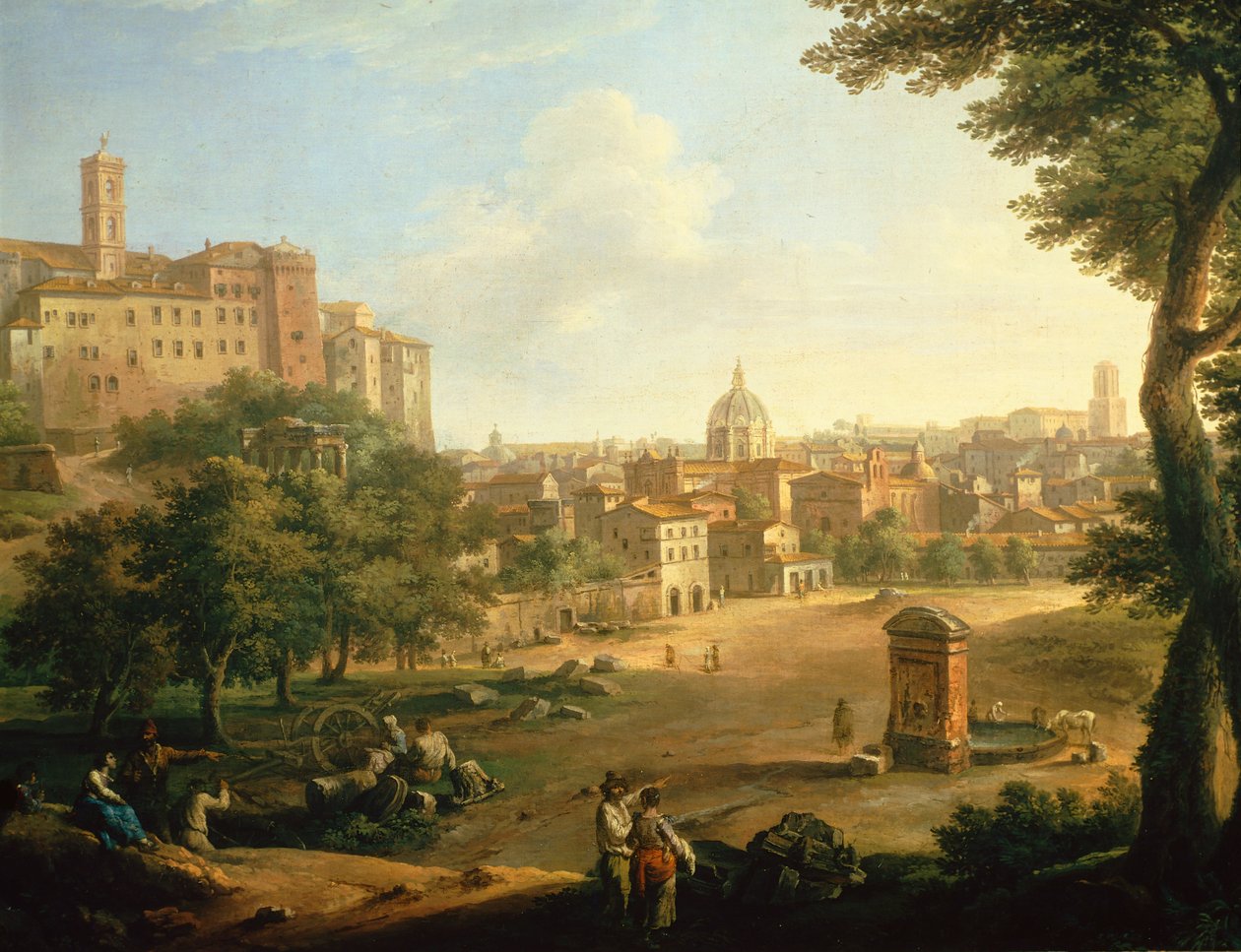 حقل الماشية (Il Campo Vaccino) في روما ، بقلم باولو مونالدي (1720-1799) ، إيطاليا بواسطة باولو مونالدي