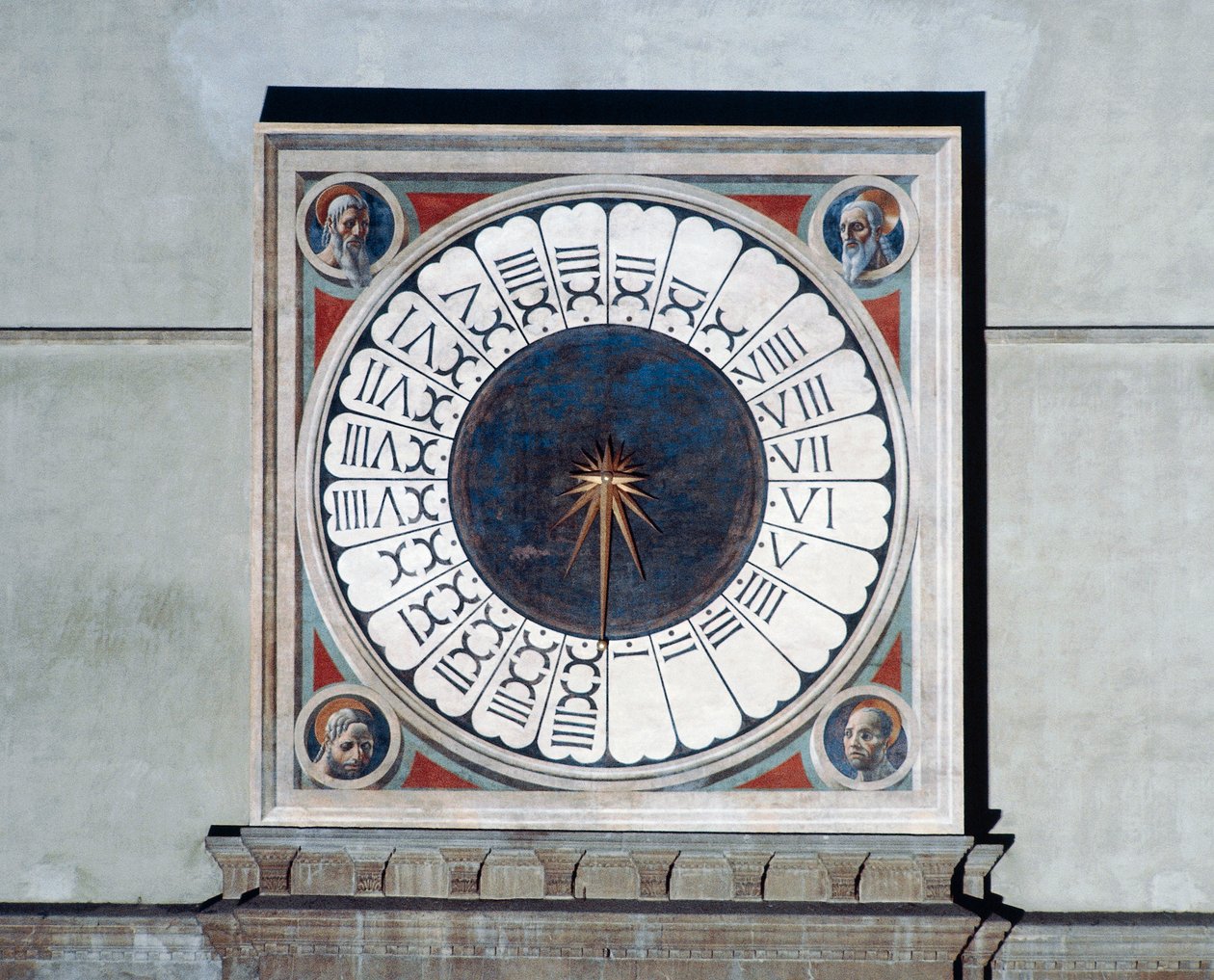 Clock face with heads of prophets بواسطة باولو أوشيلو