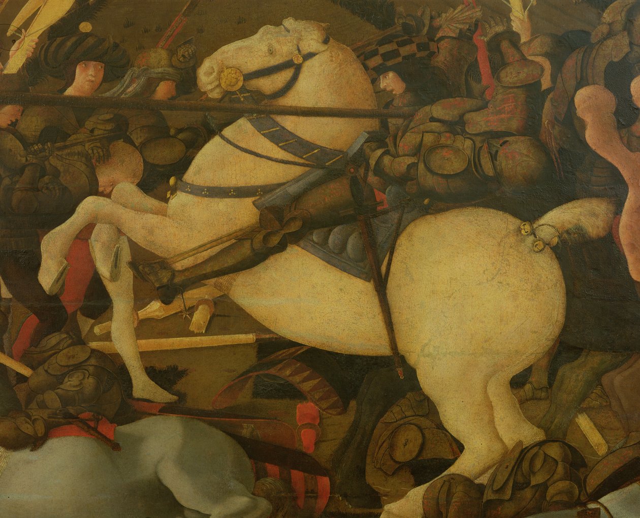 تفاصيل نيكولو دا تولينتينو ، من معركة سان رومانو عام 1432 ، c.1456 (درجة الحرارة على اللوحة) بواسطة باولو أوشيلو