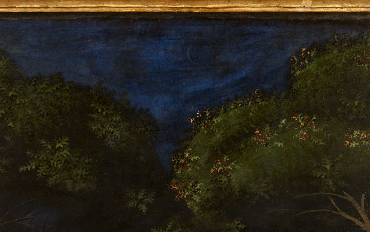 الصيد في الغابة ، c.1465-70 زيت على تفاصيل لوحة 100861 بواسطة باولو أوشيلو