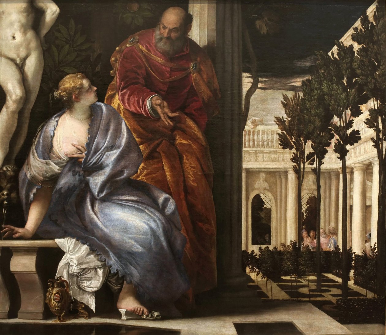 بثشبع في حمامها ، كاليفورنيا. 1575. بواسطة باولو فيرونيز