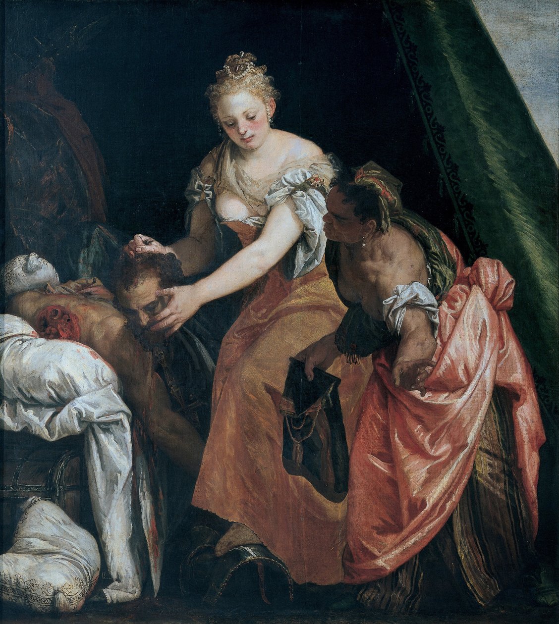 جوديث مع رئيس Holofernes ، ج. 1580 بواسطة باولو فيرونيز