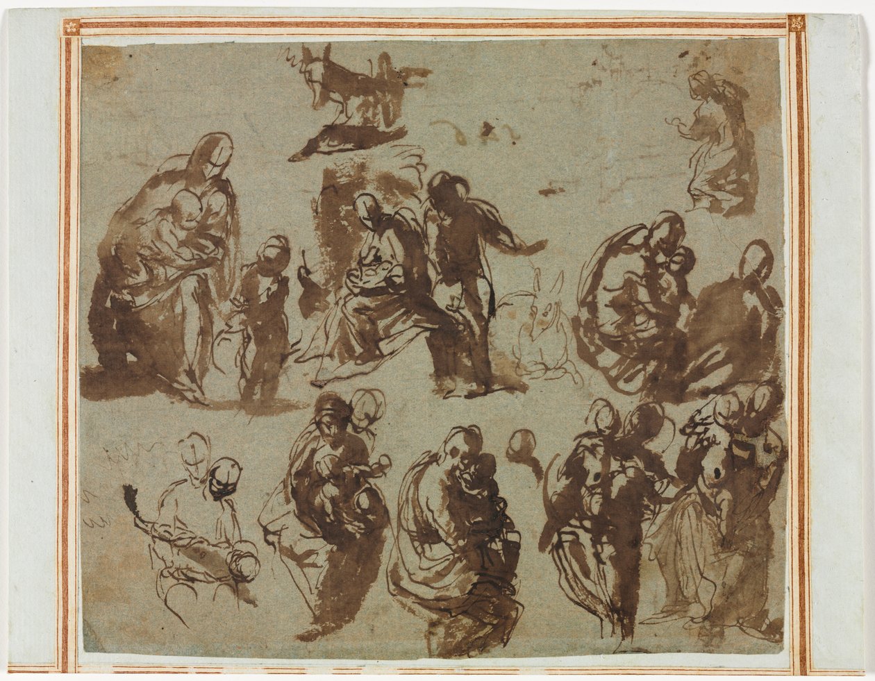 رسومات مختلفة من مادونا والطفل ، ج. 1580. بواسطة باولو فيرونيز
