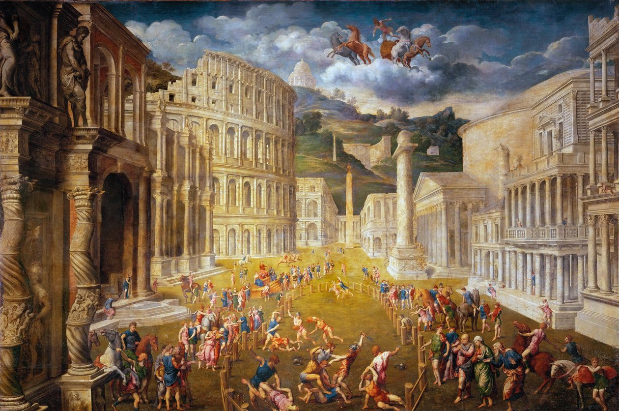 قتال المصارعون ، ج. 1560 بواسطة باريس بوردون