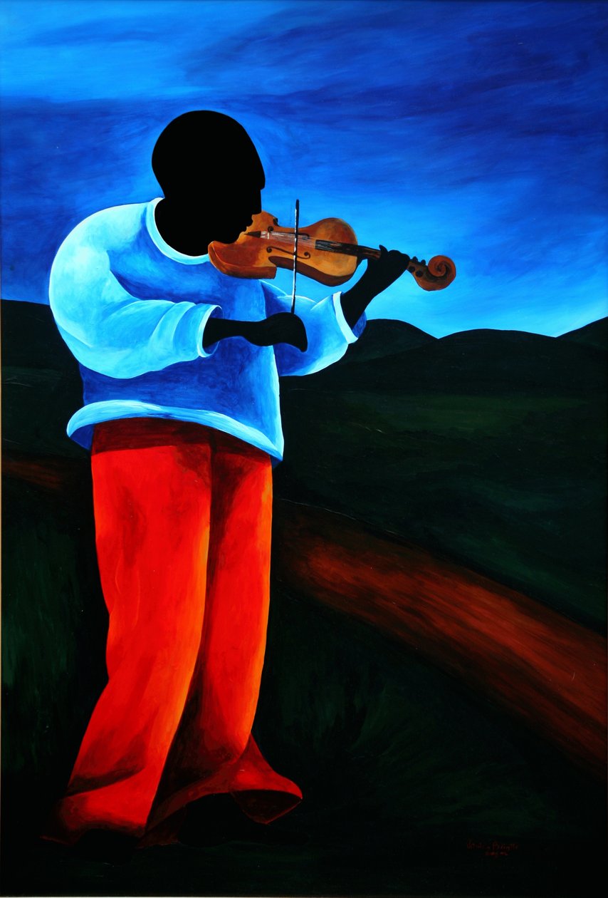 Ti-Jean le violoniste ، 2008 (أكريليك على ماسونيت) بواسطة باتريشيا برينتل