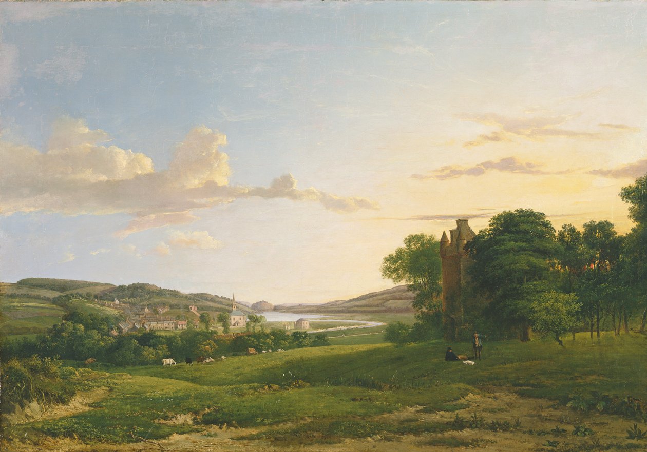 منظر لـ Cessford وقرية Caverton ، Roxboroughshire في المسافة ، 1813 بواسطة باتريك ناسميث