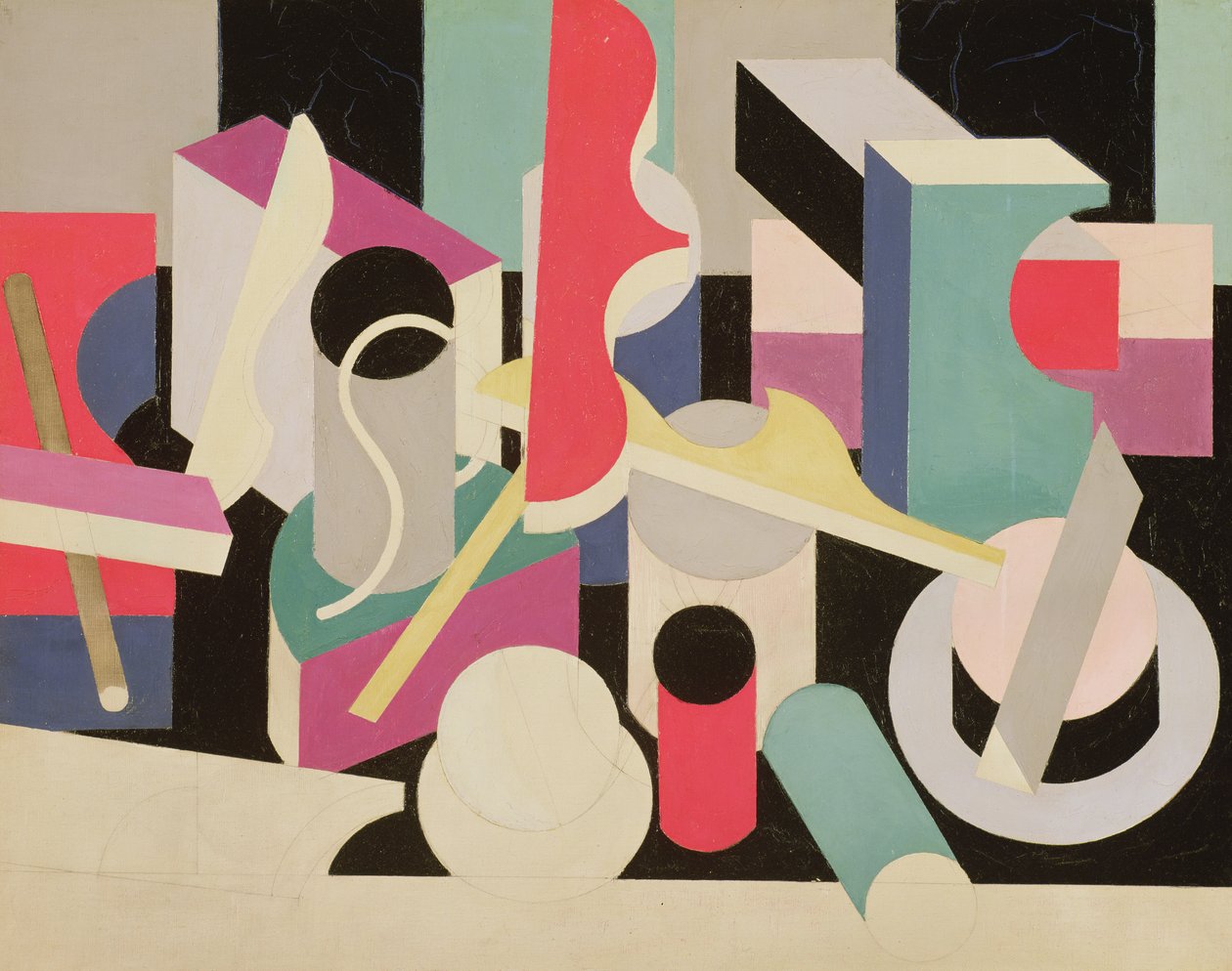 PaintingNature Morte، 1920-21 (زيت وقلم رصاص على قماش) بواسطة باتريك هنري بروس