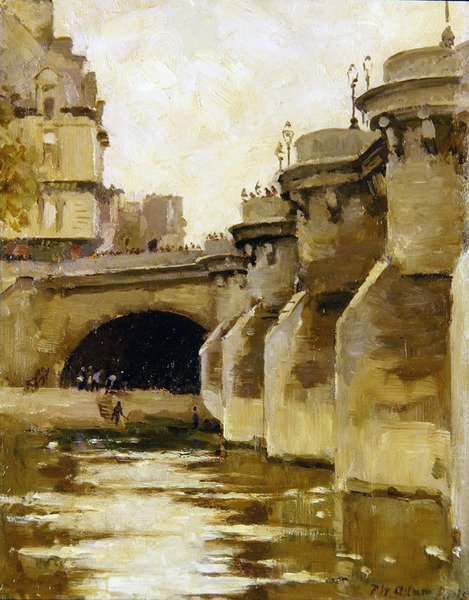 بونت نوف ، باريس ، حوالي 1900 (زيت على قماش) بواسطة باتريك وليام آدم