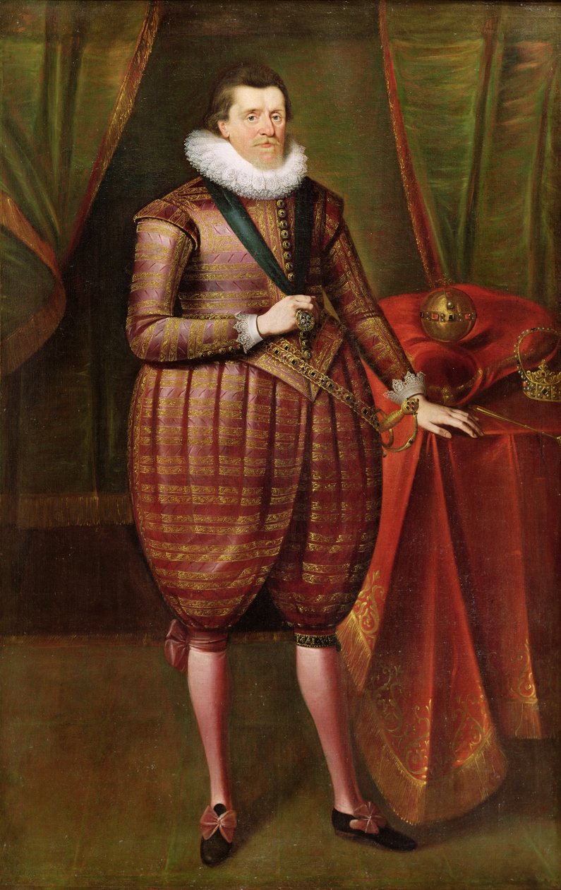جيمس السادس من اسكتلندا وأنا من إنجلترا (1566-1625) ، c.1618 بواسطة بول فان سومر