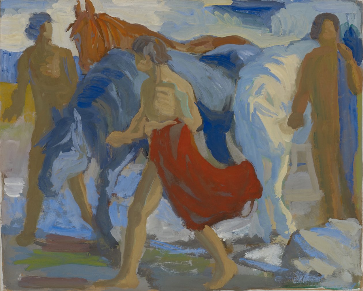 الشبان مع الخيول ، 1913-15 بواسطة بول ألثر