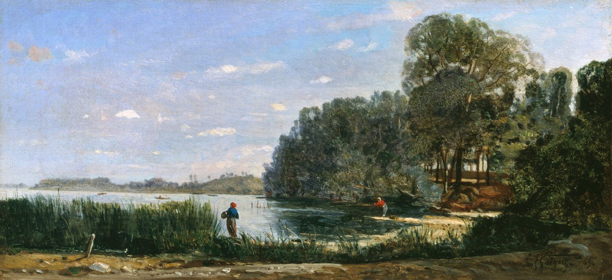 ضفاف نهر السين في سانت أوين ، 1865 بواسطة بول كاميل جويجو