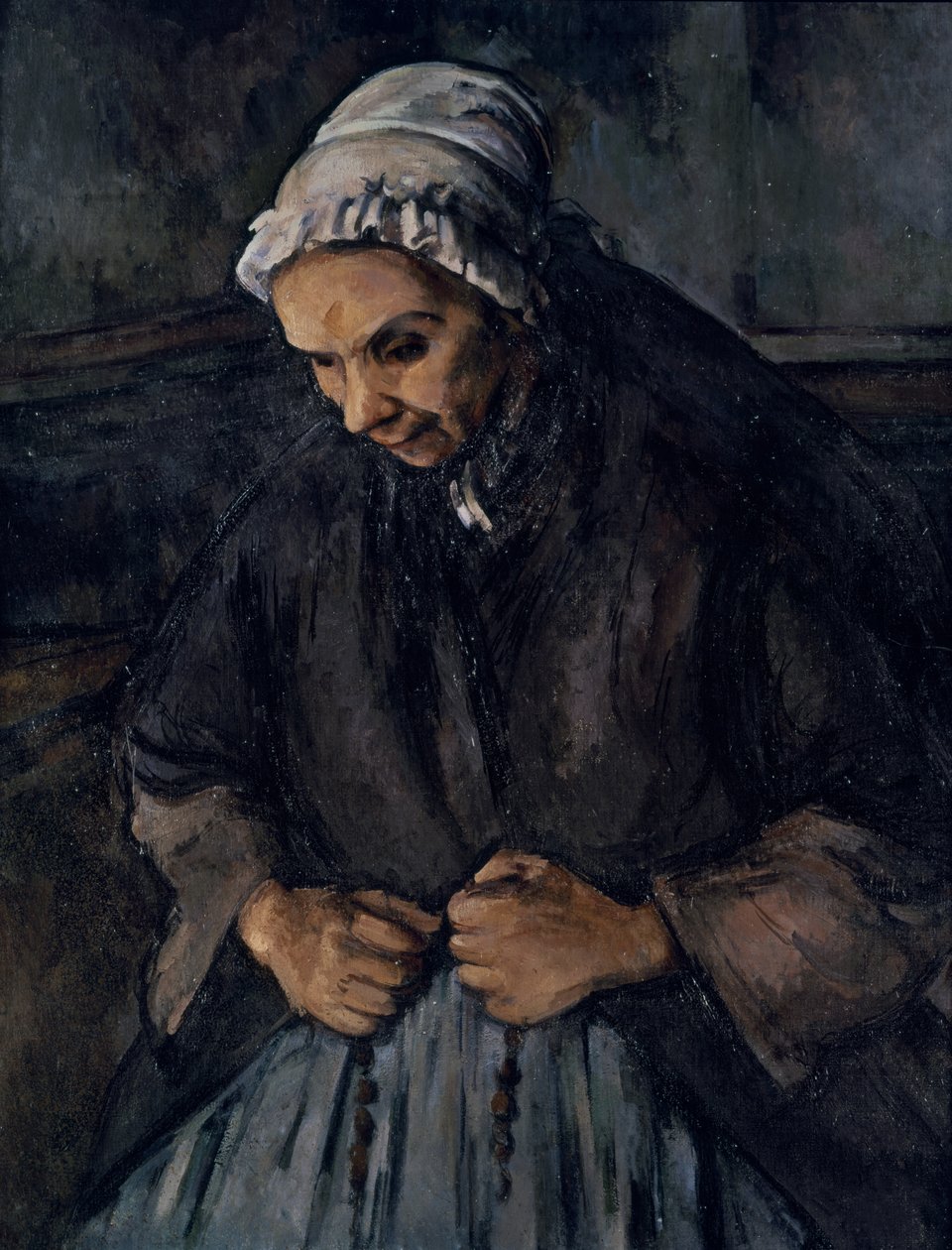 امرأة مسنة مع مسبحة ، ج .1896 بواسطة بول سيزان