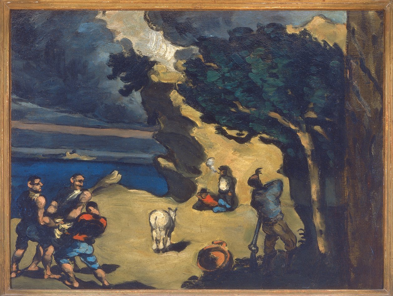 اللصوص والحمار ، 1869-1870 بواسطة بول سيزان