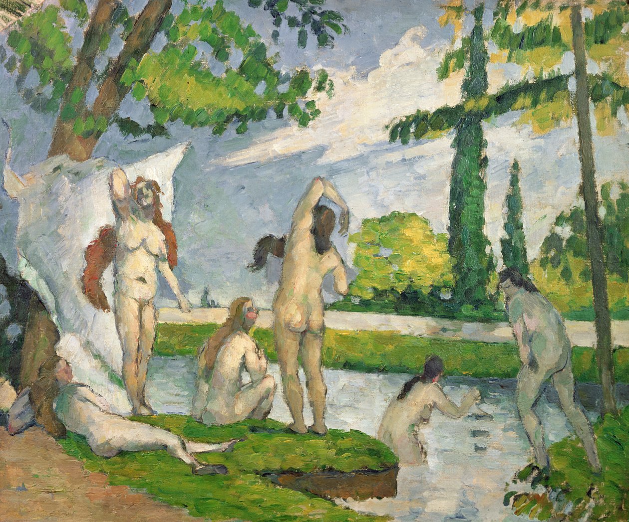 باثرز ، c.1873-77 بواسطة بول سيزان